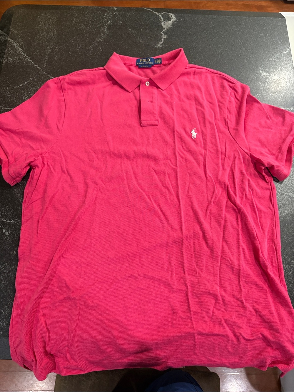 Ralph Lauren Men’s Hot Pink Polo Shirt with White Pony